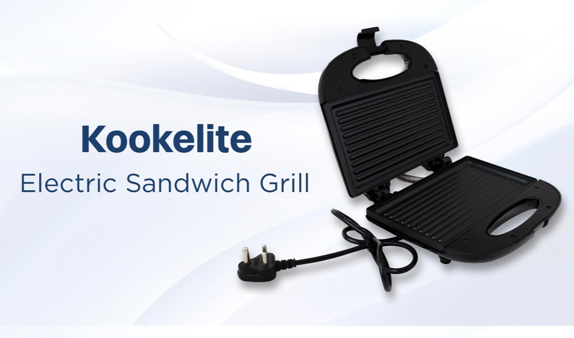 Electric Panini Press & Sandwich Grill | Non-Stick Coating, 800W | for Cafe-Style Grilling