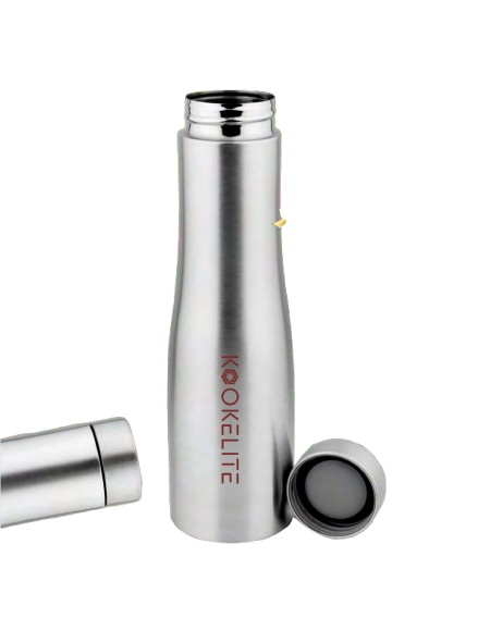 NatureSip Stainless Steel Water Bottle 1 Litre | Leak-Proof | Hot & Cold | Premium Matte Finish Flask for Home, Office, Travel, Gym & Sports | Pack of 1