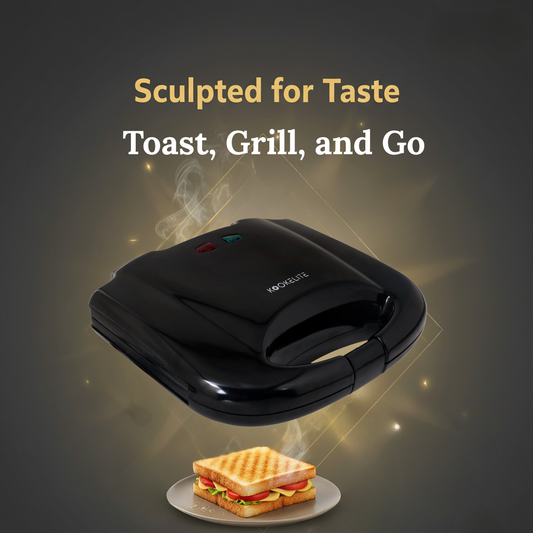 Grill Pro Non-Stick Sandwich Maker | Compact Electric Grill Toaster with Cool Touch Handles | Easy to Clean Sandwich Maker for Home & Office Use | 800W + 1 Years Warranty | 0.8 Mtr Cord